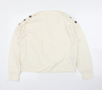 Womens UK Size S H&M Ivory Basic Blouse