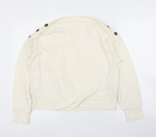 Womens UK Size S H&M Ivory Basic Blouse