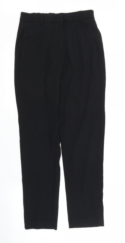 Womens UK Size 8 M&S Regular Fit Capri Black Trousers