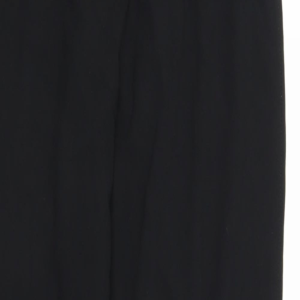 Womens UK Size 8 M&S Regular Fit Capri Black Trousers