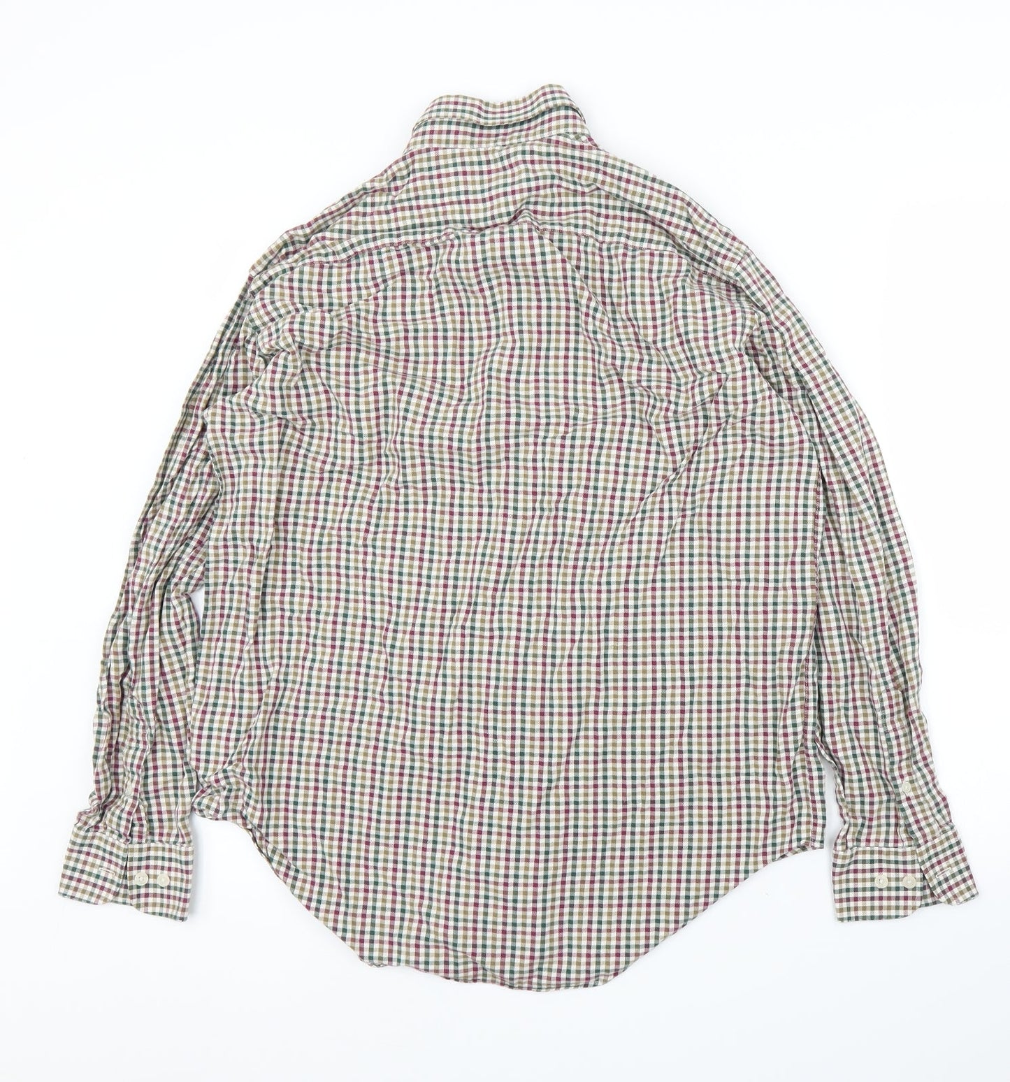 Mens UK Size 16 John Lewis Beige  Button-Up Long Sleeve Casual Shirt
