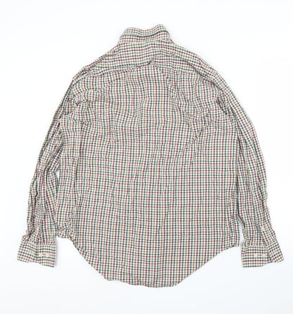 Mens UK Size 16 John Lewis Beige  Button-Up Long Sleeve Casual Shirt