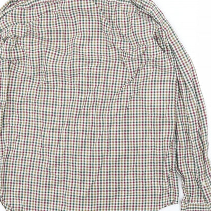 Mens UK Size 16 John Lewis Beige  Button-Up Long Sleeve Casual Shirt