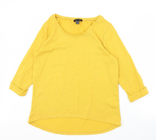 Womens UK Size 14 New Look Yellow Basic Blouse