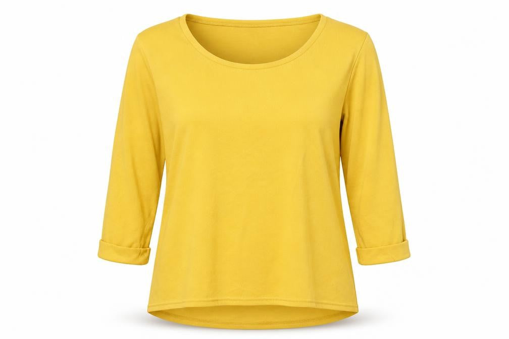 Womens UK Size 14 New Look Yellow Basic Blouse