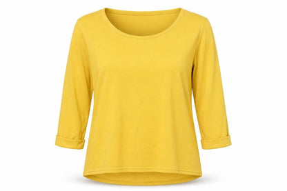 Womens UK Size 14 New Look Yellow Basic Blouse