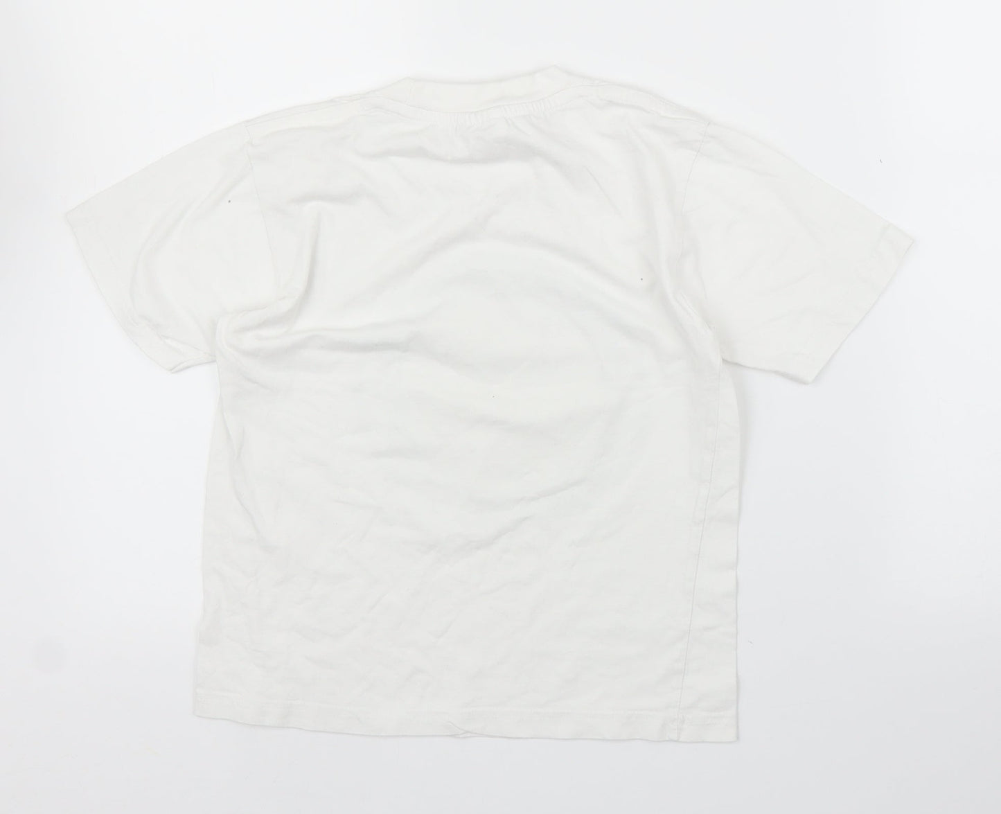 Super Combed Girls White   Basic T-Shirt Size 8 Years