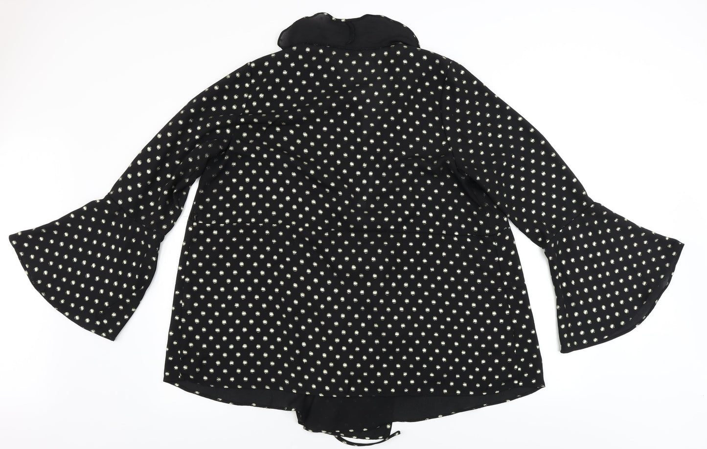 glamarous  Womens Black Polka Dot  Basic Blouse Size 14