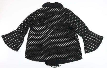 glamarous  Womens Black Polka Dot  Basic Blouse Size 14