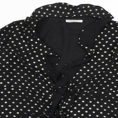 glamarous  Womens Black Polka Dot  Basic Blouse Size 14