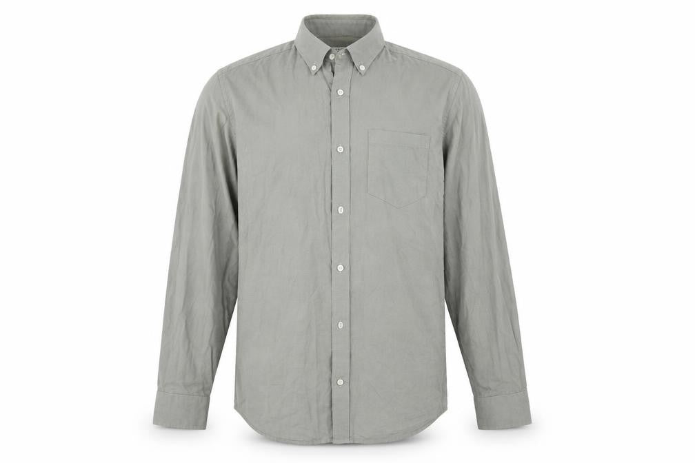 Mens UK Size S Premium Grey  Button-Up Long Sleeve Casual Shirt