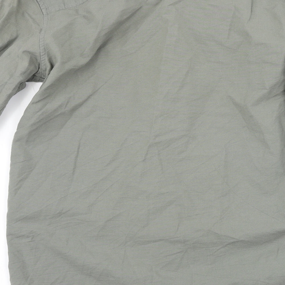 Mens UK Size S Premium Grey  Button-Up Long Sleeve Casual Shirt