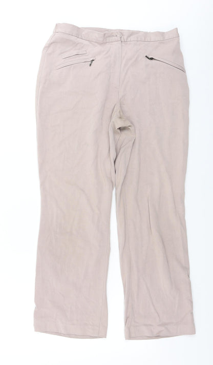 Womens UK Size 12 Marks and Spencer Regular Fit  Pink Trousers