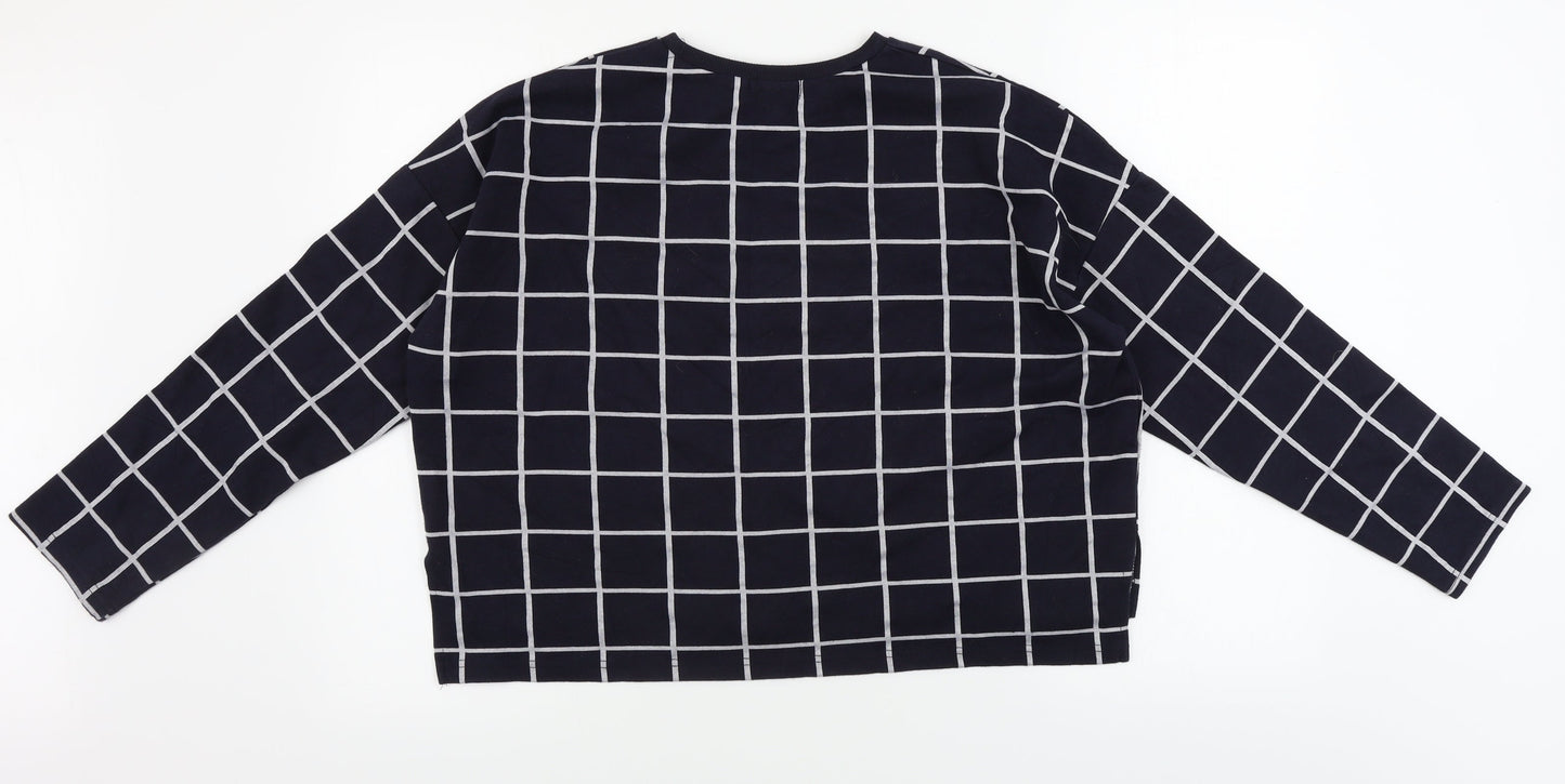 Primark  Womens Blue Check  Cardigan Jumper Size L