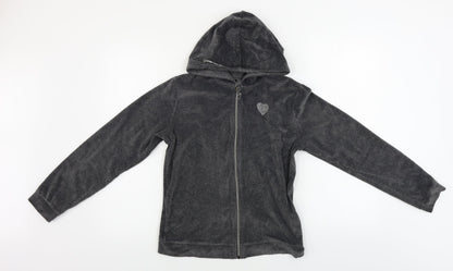 George  Girls Grey   Full Zip Hoodie Size 13-14 Years