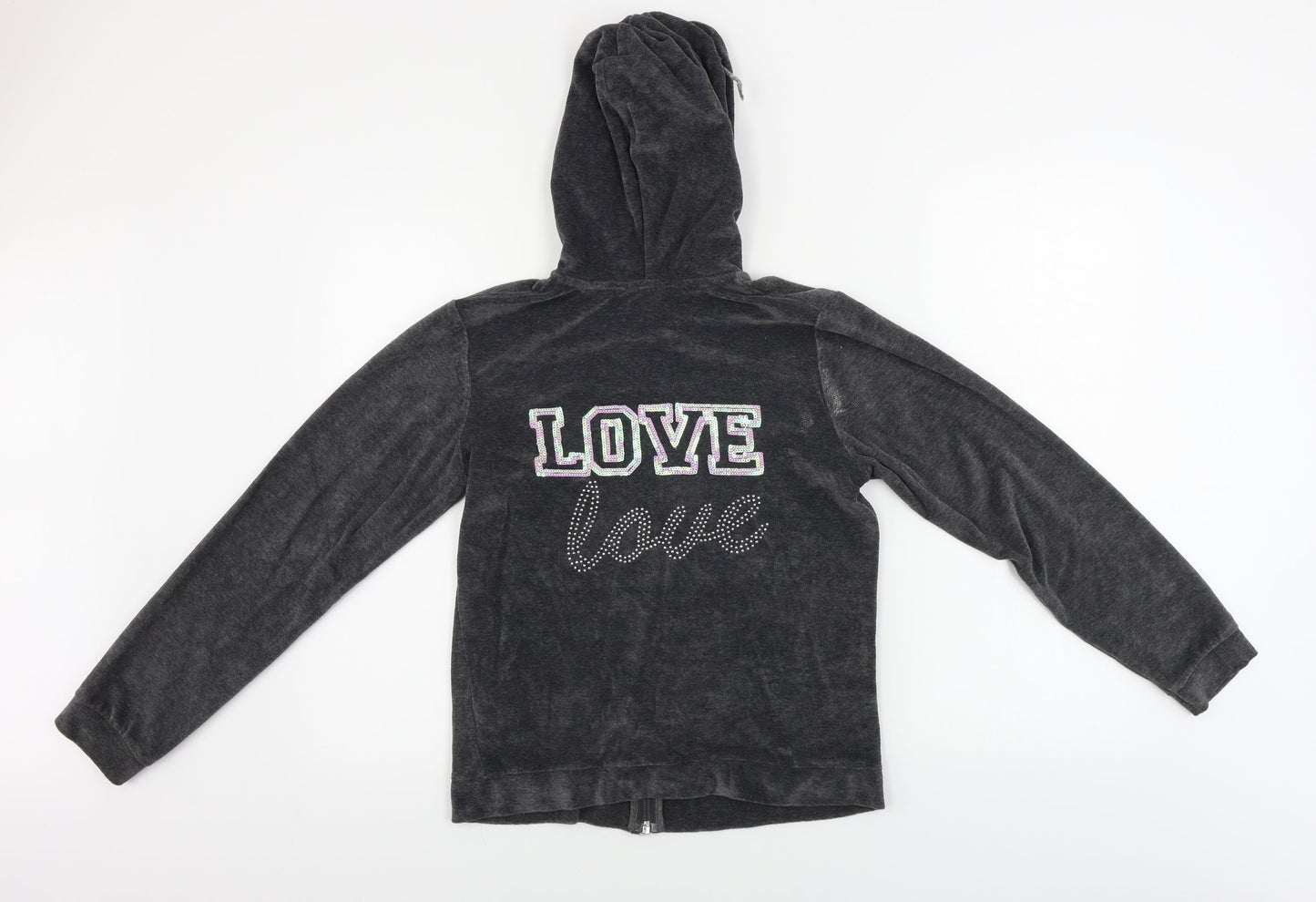 George  Girls Grey   Full Zip Hoodie Size 13-14 Years