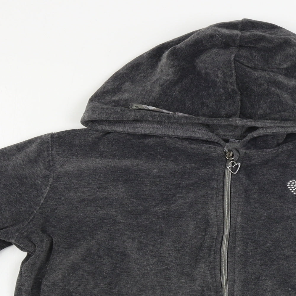 George  Girls Grey   Full Zip Hoodie Size 13-14 Years