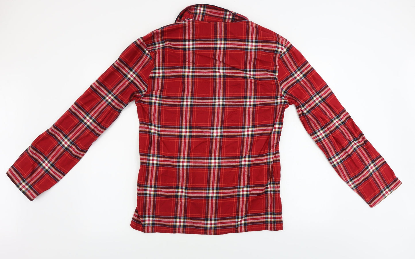 Mens UK Size S Marks and Spencer Red  Button-Up Long Sleeve Casual Shirt