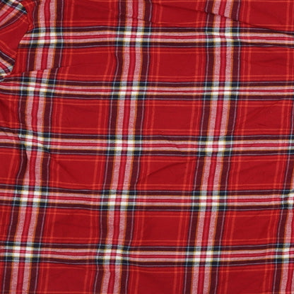 Mens UK Size S Marks and Spencer Red  Button-Up Long Sleeve Casual Shirt