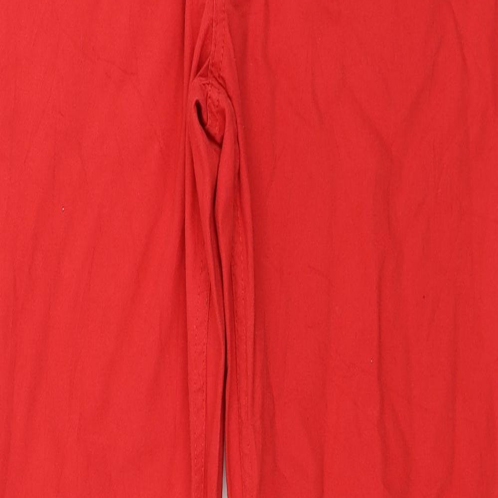Womens UK Size 34 in H&M Regular Fit  Red Trousers