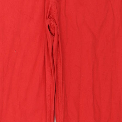 Womens UK Size 34 in H&M Regular Fit  Red Trousers