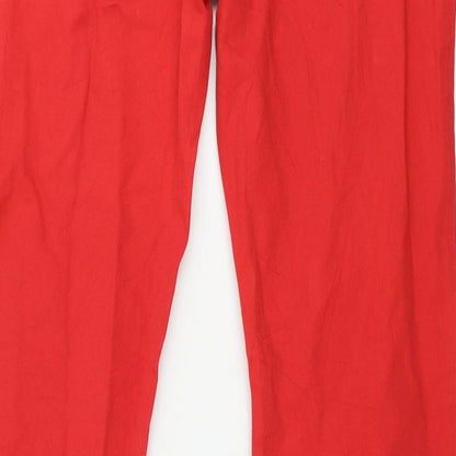 Womens UK Size 34 in H&M Regular Fit  Red Trousers