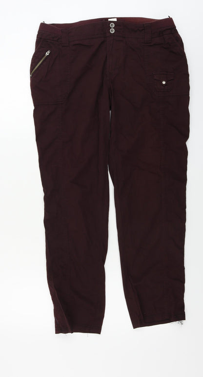 somona Womens Purple   Trousers  Size 16 L25 in