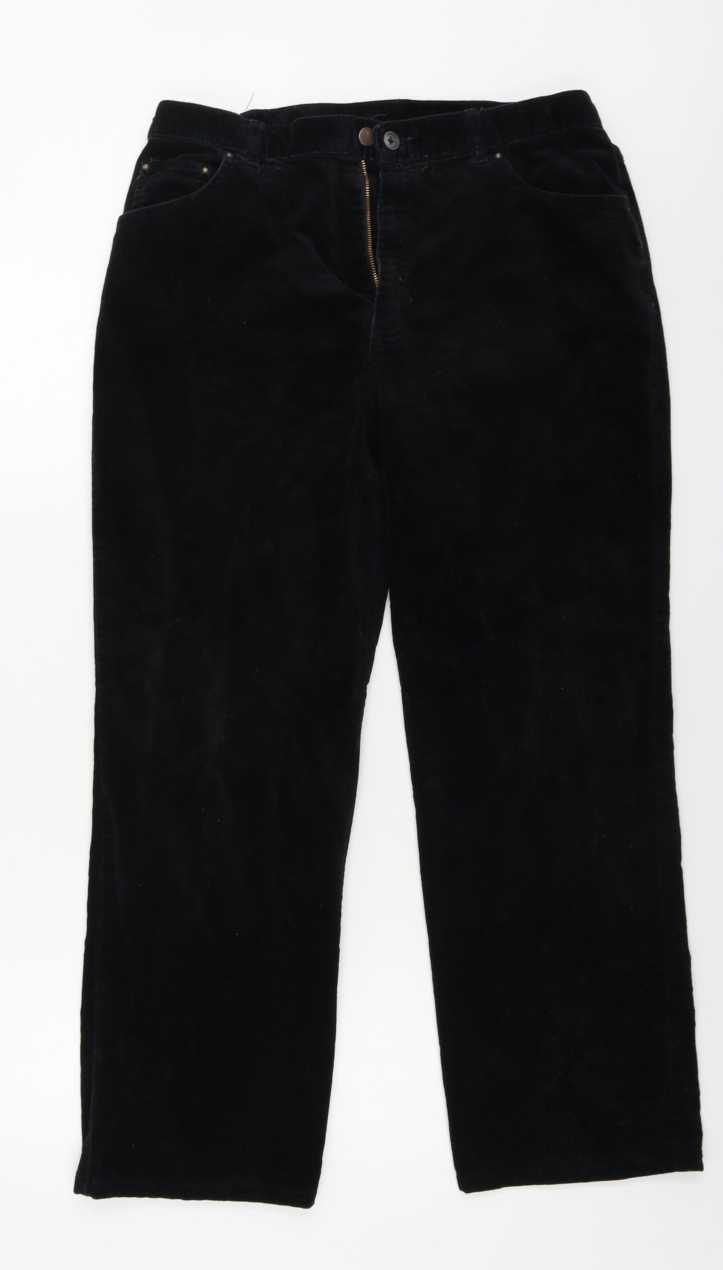 Marks and Spencer  Mens Black Paisley  Trousers  Size 32 in L26 in