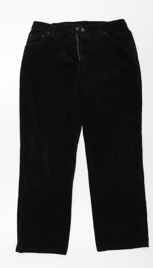 Marks and Spencer  Mens Black Paisley  Trousers  Size 32 in L26 in