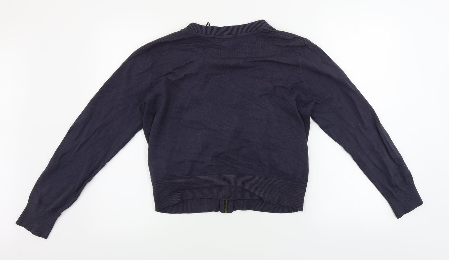 Womens UK Size 14 Louche Blue Cardigan Jumper