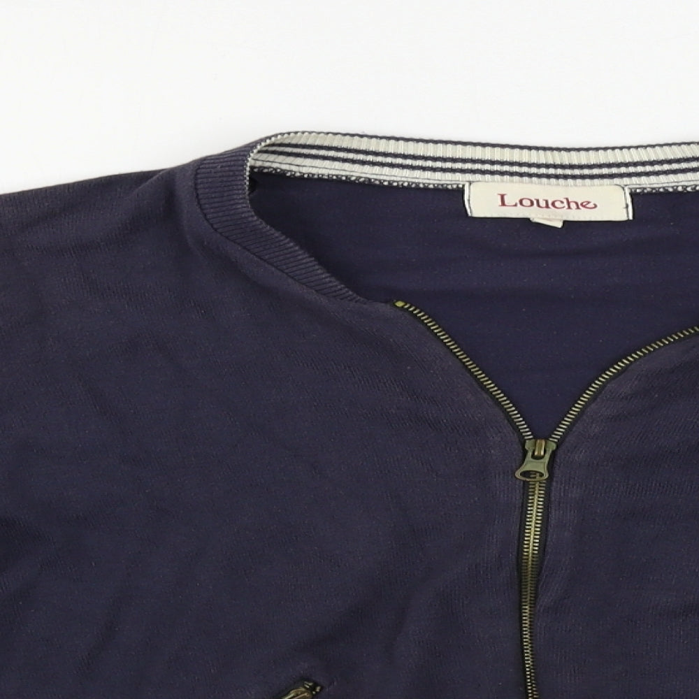 Womens UK Size 14 Louche Blue Cardigan Jumper