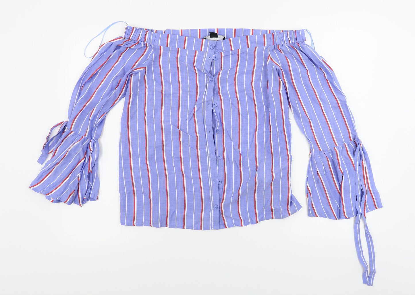 Womens UK Size 10 Atmosphere Blue Basic Blouse