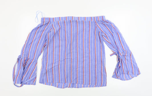 Womens UK Size 10 Atmosphere Blue Basic Blouse