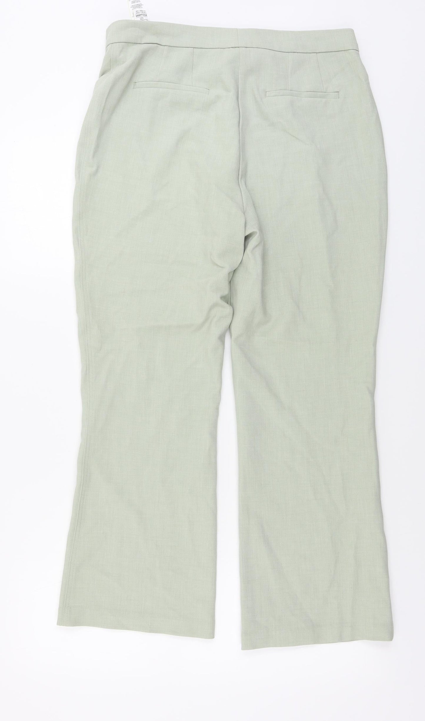 Womens UK Size 12 Marks and Spencer Regular Fit  Green Trousers