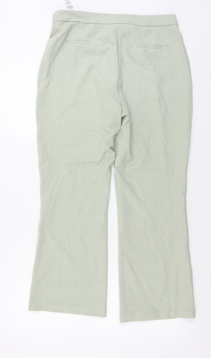 Womens UK Size 12 Marks and Spencer Regular Fit  Green Trousers
