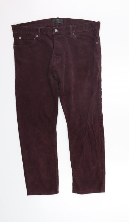 Womens UK Size 36 in Marks and Spencer Regular Fit  Purple Trousers