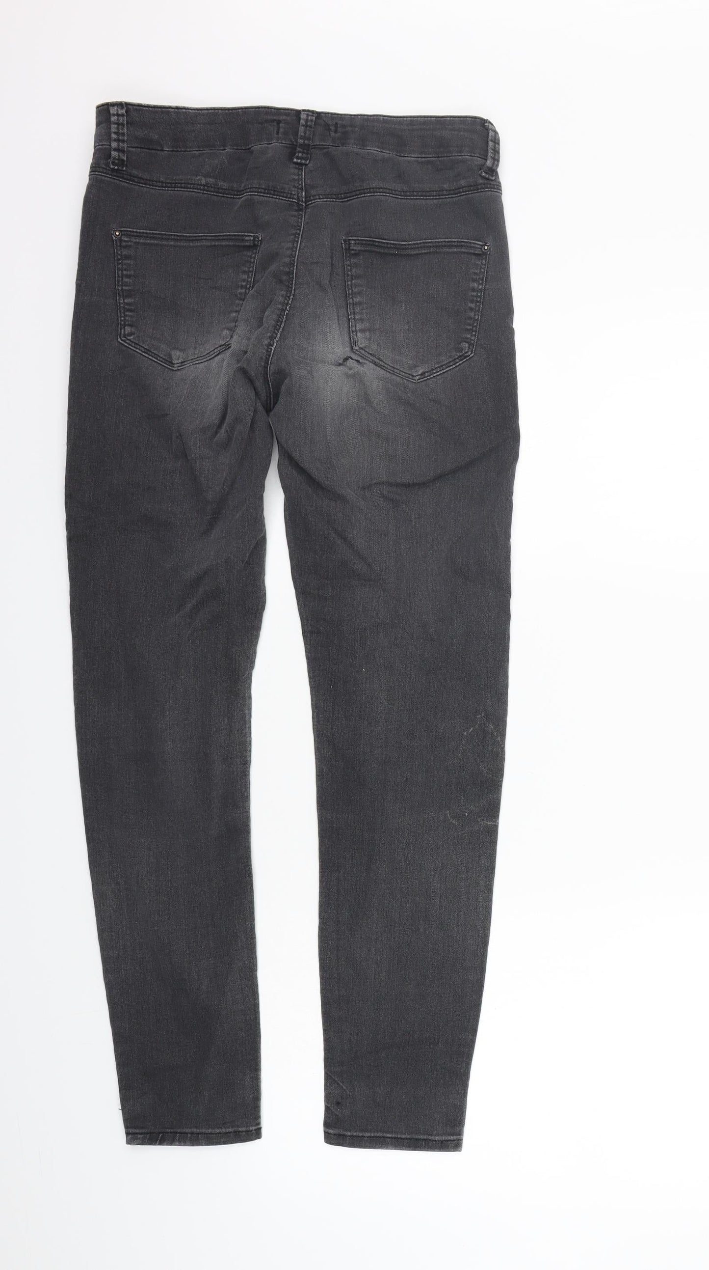 Womens UK Size 10 Marks and Spencer Regular Fit Straight Grey Jeans