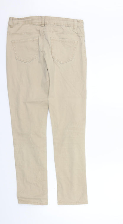 24/7 Womens Beige   Trousers  Size 12 L28 in