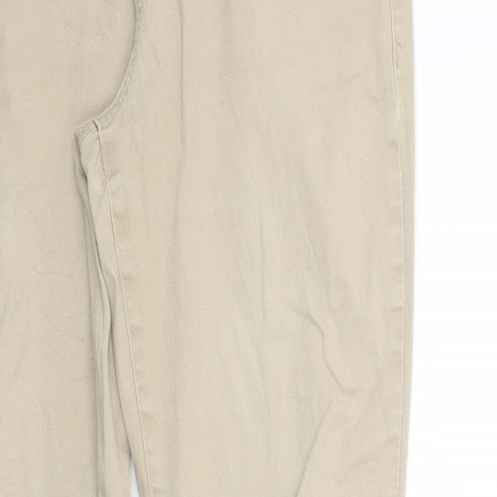 24/7 Womens Beige   Trousers  Size 12 L28 in