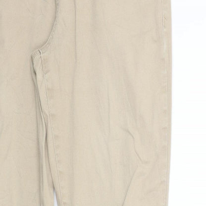 24/7 Womens Beige   Trousers  Size 12 L28 in