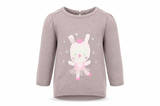 TU Girls Pink   Pullover Jumper Size 3-6 Months  - bunny