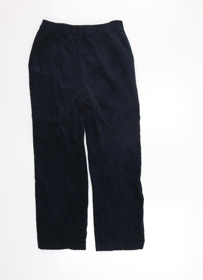 EWM Womens Blue   Trousers  Size 12 L26 in - Elastic Waist Band