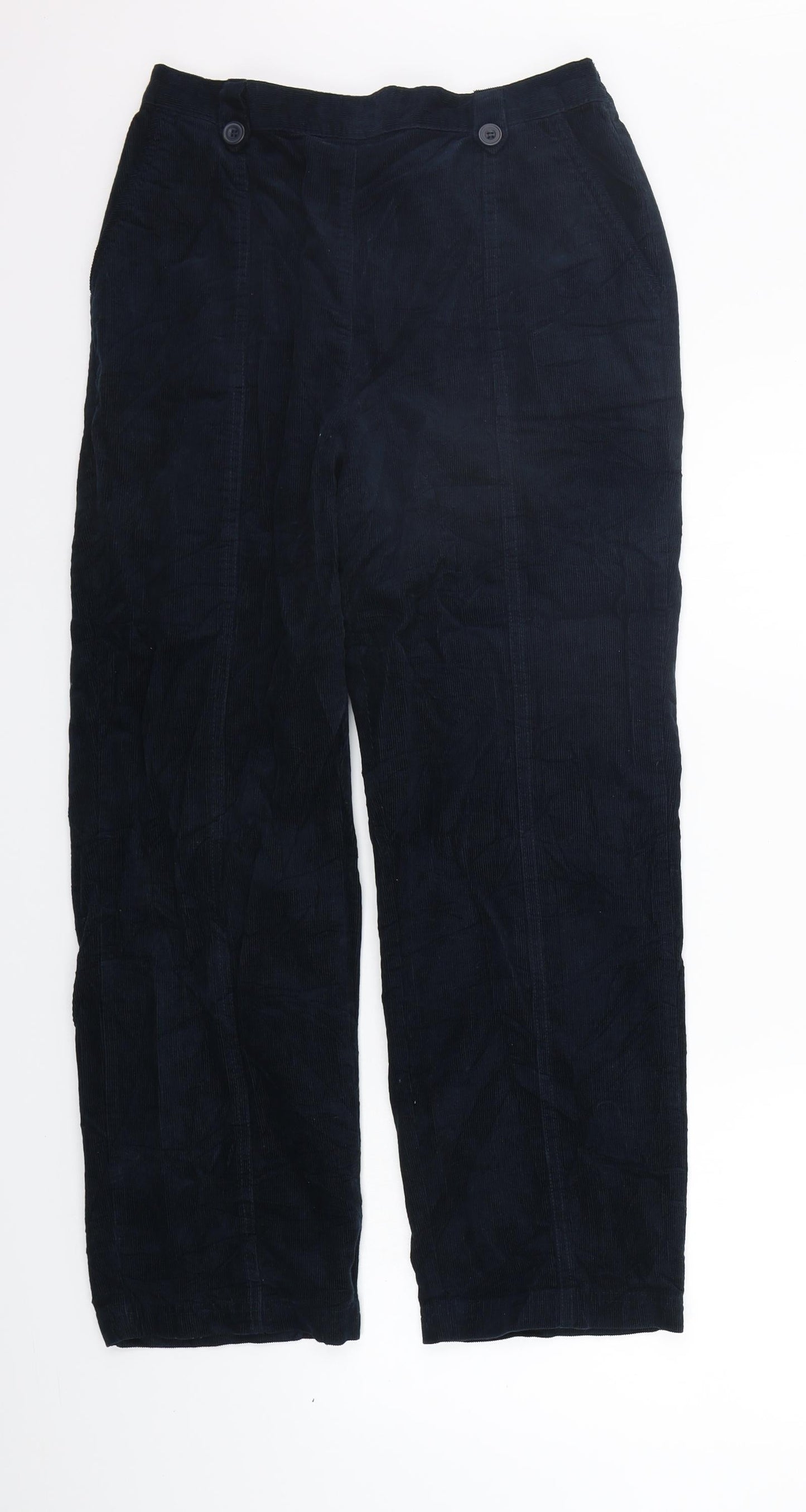 EWM Womens Blue   Trousers  Size 12 L26 in - Elastic Waist Band