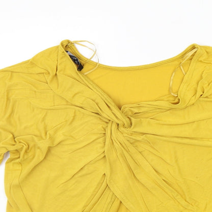 New Look Womens Yellow   Basic T-Shirt Size 10