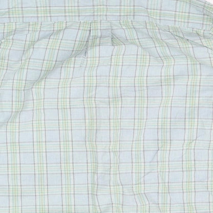 st Michael Mens Green Check   Button-Up Size M