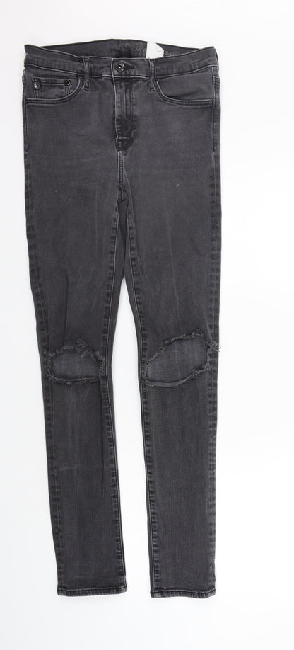 Womens UK Size 30 in H&M Regular Fit Skinny Grey Jeans