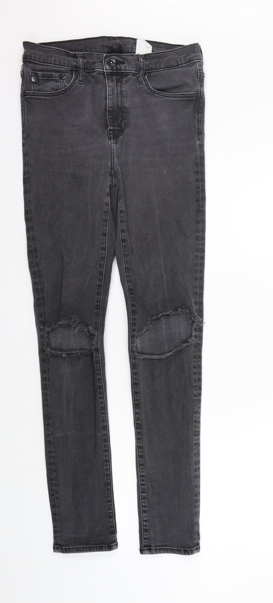 Womens UK Size 30 in H&M Regular Fit Skinny Grey Jeans