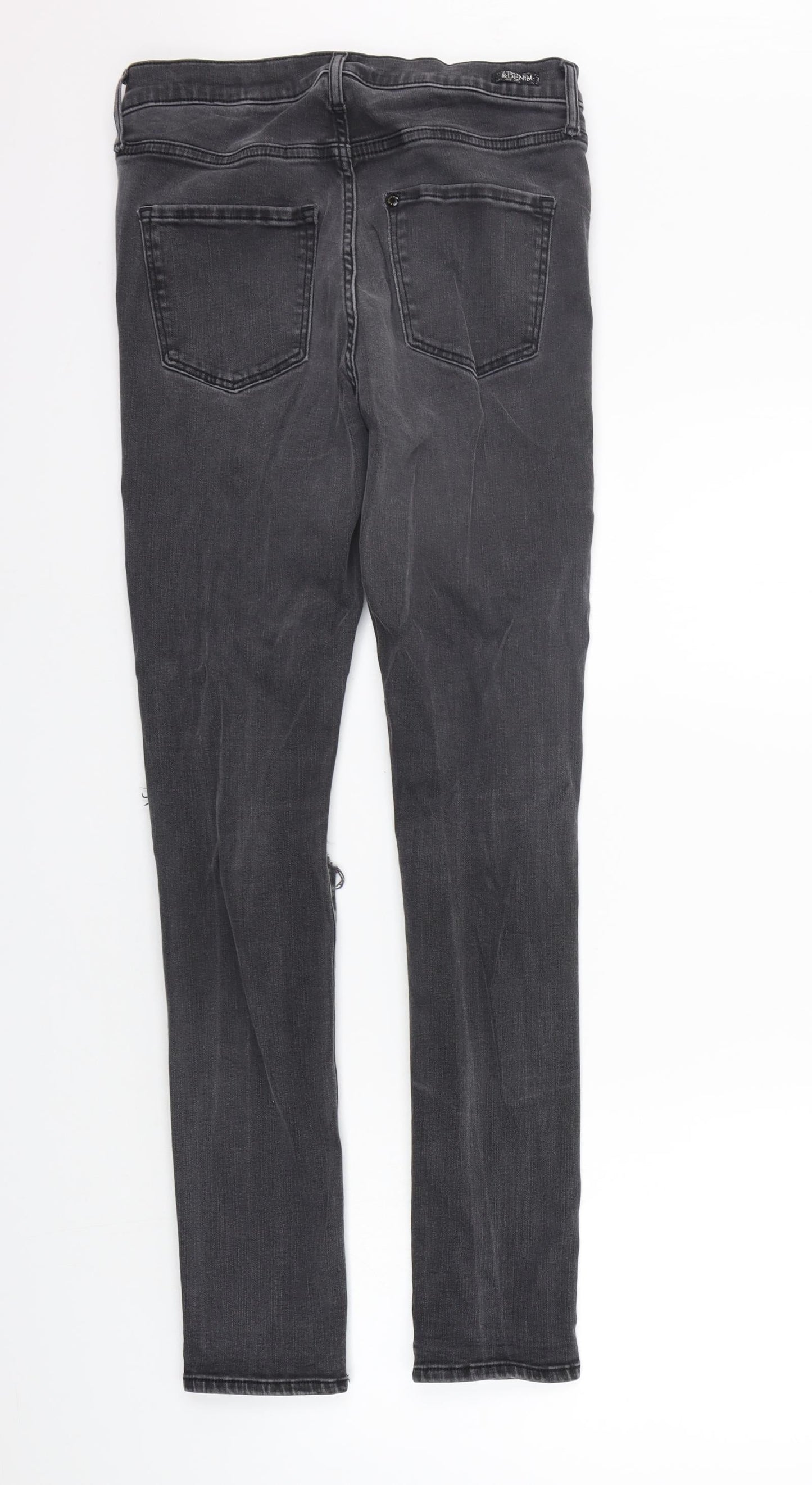 Womens UK Size 30 in H&M Regular Fit Skinny Grey Jeans