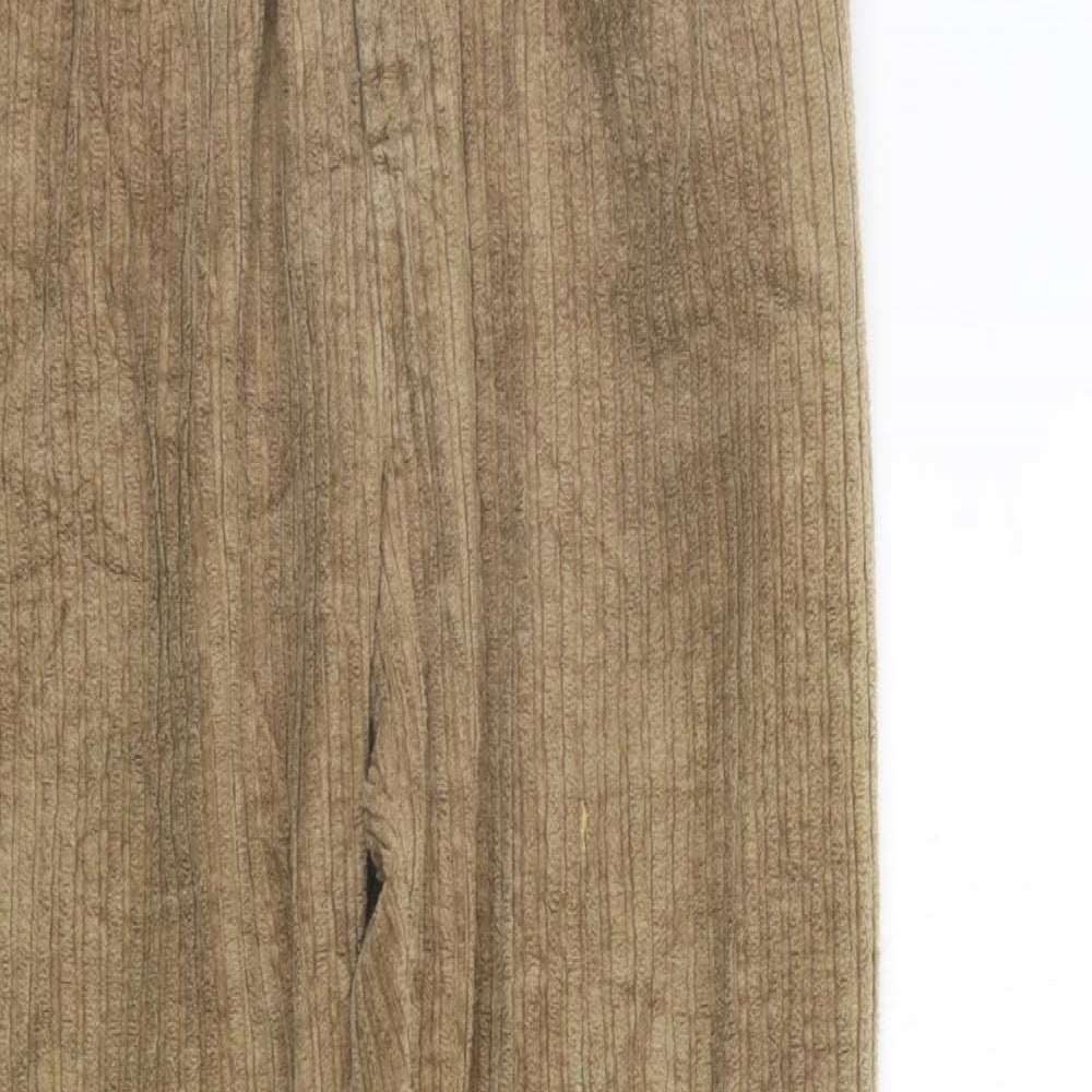 Womens UK Size 2XL Preworn Regular Fit  Beige Trousers