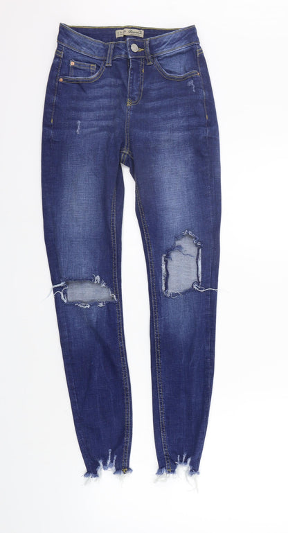 Womens UK Size 8 deniem & co Regular Fit Straight Blue Jeans